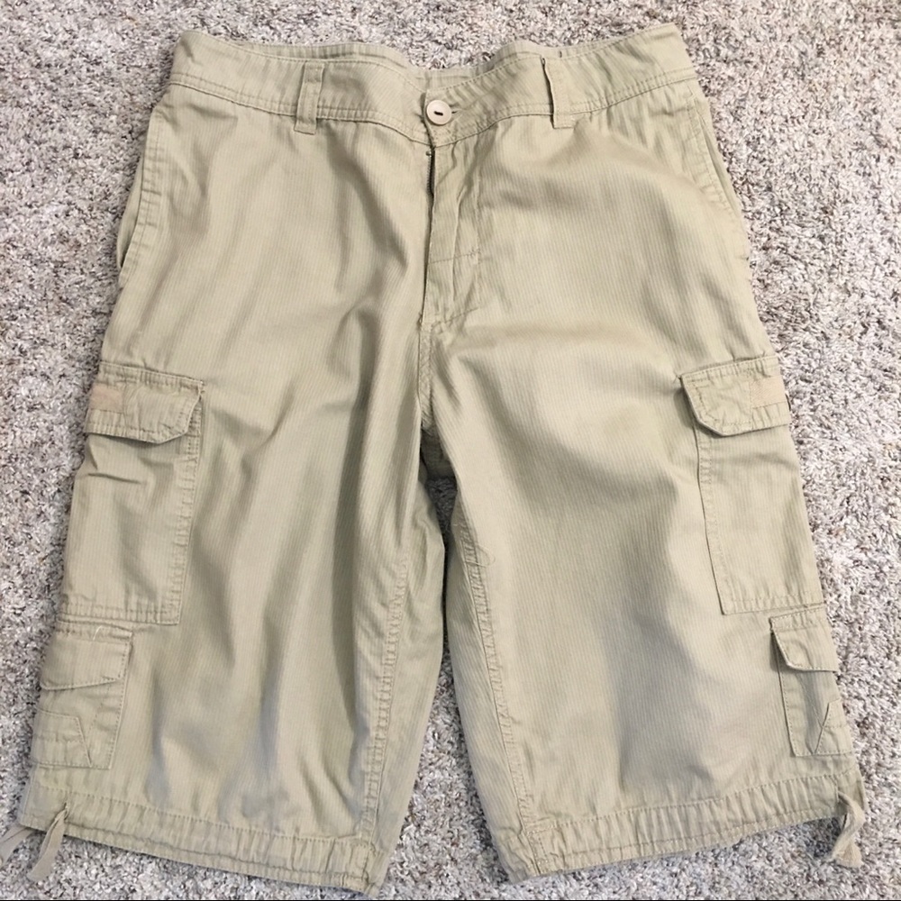 Carbon Khaki Shorts Longer Length - 32 Waist